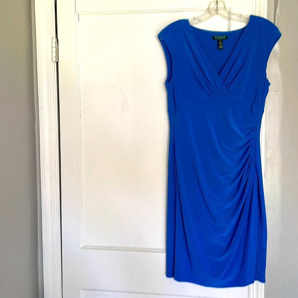 Rouched Pleated Knee length dress